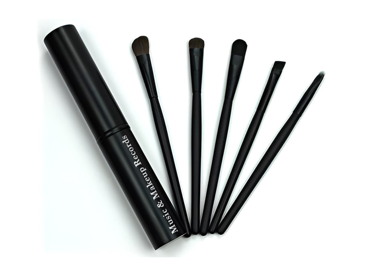 Mini Eyeshadow Brushes in Portable Aluminum Tube